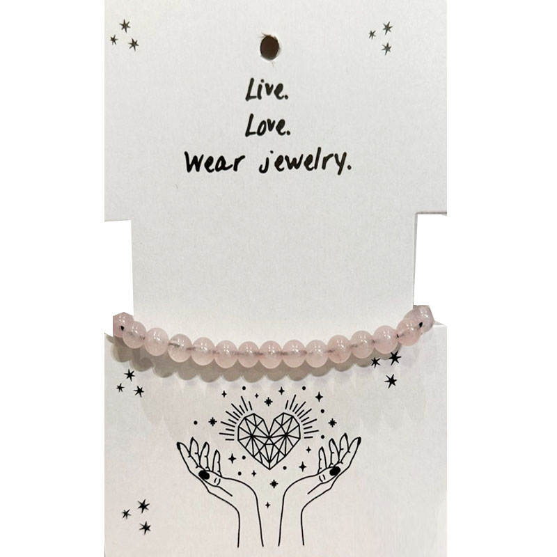 Pulsera Gema Cuarzo Rosa