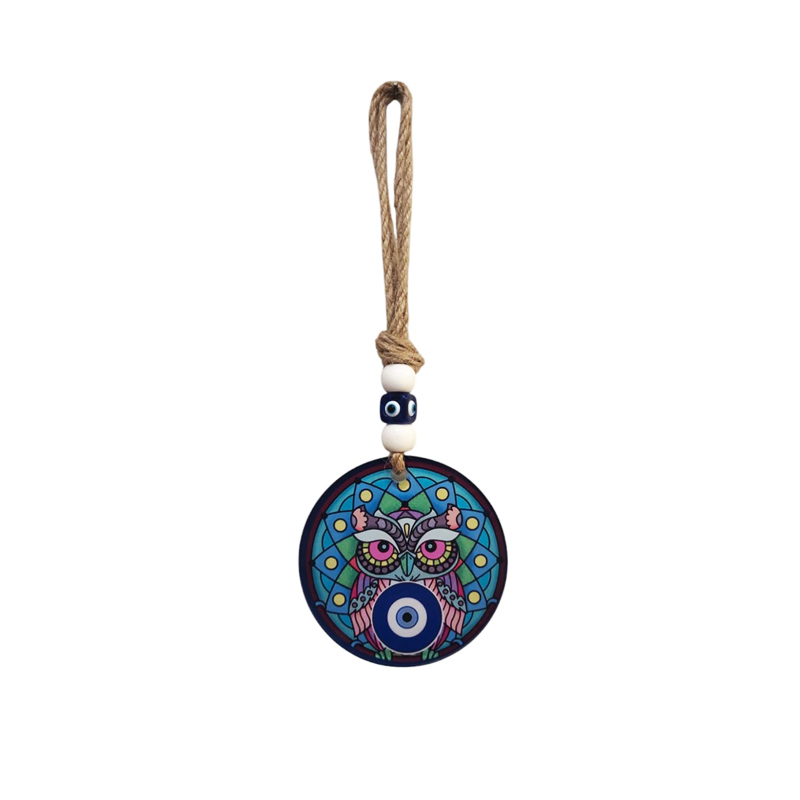 Colgante Buho Vidrio 23cm