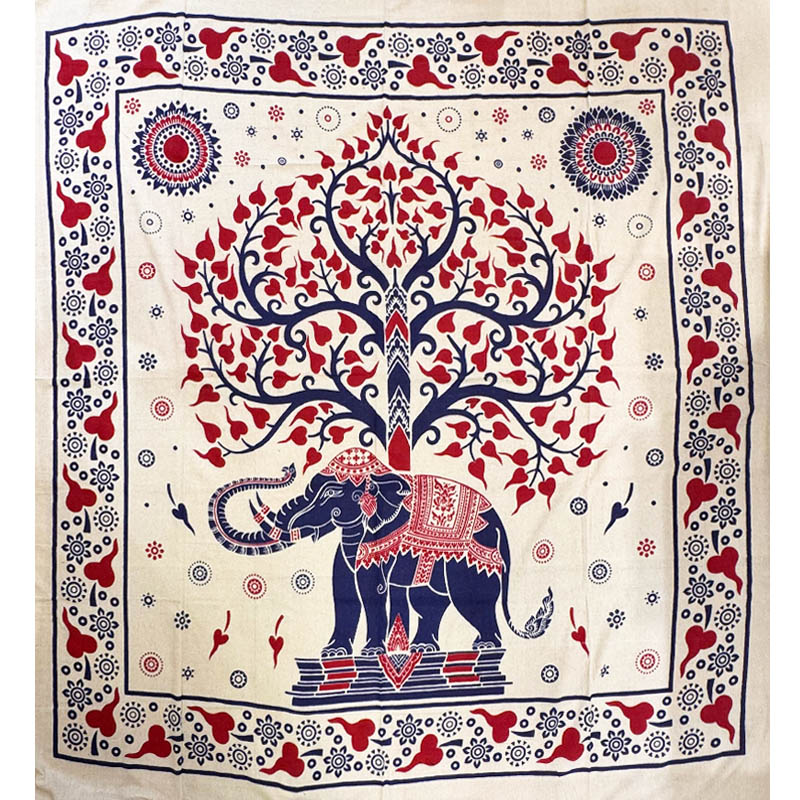 Manta 2 Plazas Elefante y Arbol