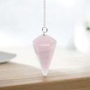 Péndulo Gema Cuarzo Rosa