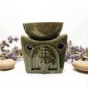 Hornito Rostro de Buda Verde 8 cm