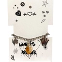 Pulsera Gema Citrino con Trebol y Corona