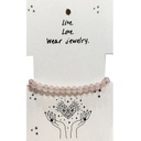 Pulsera Gema Cuarzo Rosa