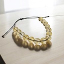 Pulsera Gema Citrino Hilo Esferas