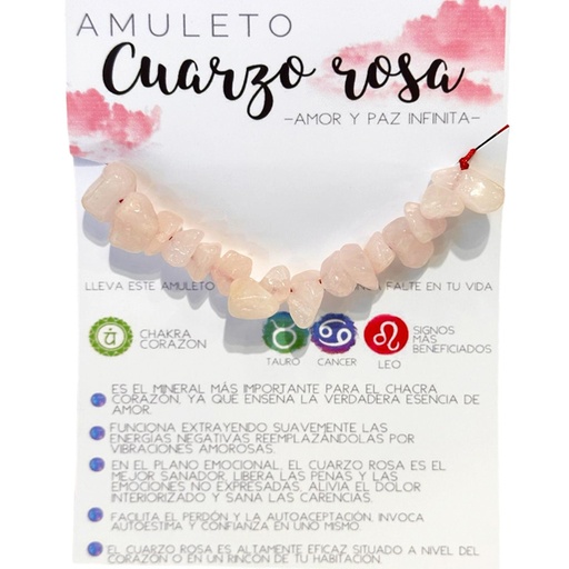 Pulsera Gema Cuarzo Rosa
