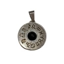 Dije Redondo con Signos Negro