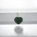 Dije Gema Cuarzo Verde Corazon con Virola