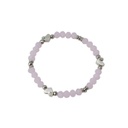 Pulsera Elastica Rosa con Corazones con Strass