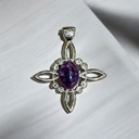 Dije Nudo de Brujas Mediano con Amatista Rolada