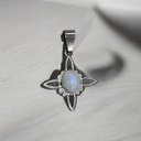 Dije Nudo de Brujas Mediano Piedra de la Luna Rolada