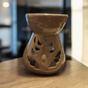 Hornito Hojas Gris 12cm