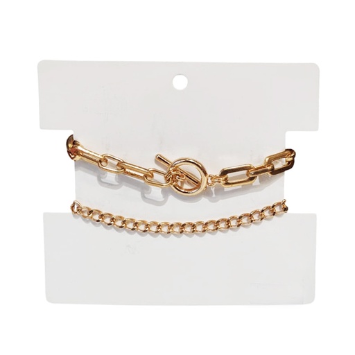Set Pulseras Trendy Doradas