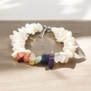 Pulsera Gema Nacar con 7 Chakras Escallas