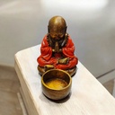 Portavelas Buda Rojo