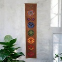 Banderin 7 Chakras Fondo Marron
