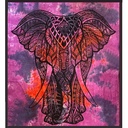 Manta 2 Plazas Elefante Tonos Violetas