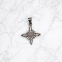 Dije Nudo de Brujas Mini Cuarzo Rosa Rolada