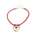 Collar Cordon con Corazon Dorado