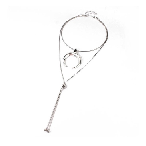 Collar Plateado Luna