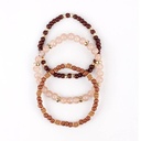 Set Tres Pulseras Elasticas Tonos Cacao