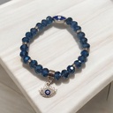 Pulsera Elastica Azul con Ojo Turco y Strass