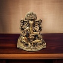 Ganesha Resina en Base Dorado 11cm