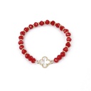 Pulsera Elastica Roja Crystal Trendy
