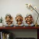 Tres Ganeshas Sabios de 11cm
