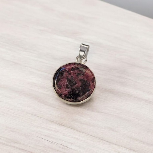 Dije Gema Rodonita Medallon