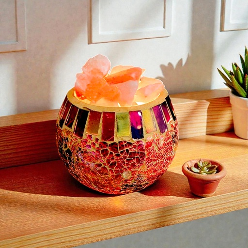 Lampara de Sal Azulejos Espejados